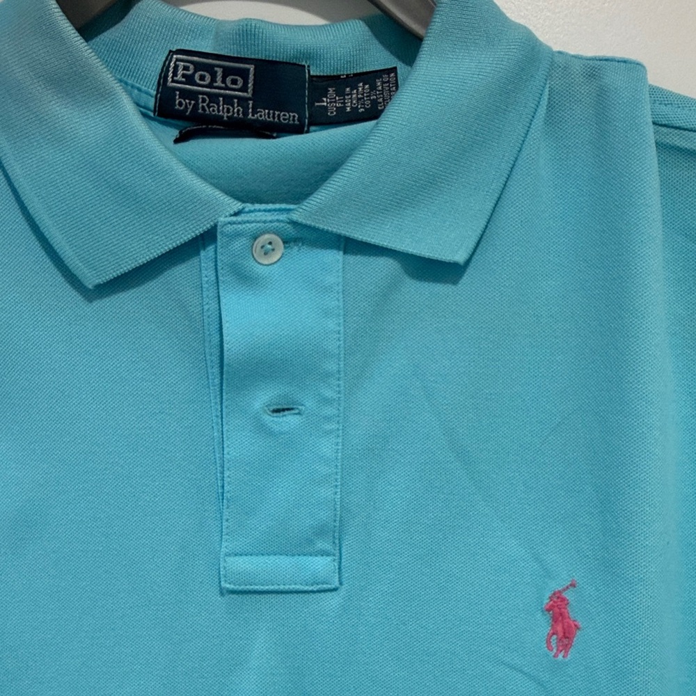 Polo by Ralph Lauren Aqua Polo Shirt - Picture 4 of 4